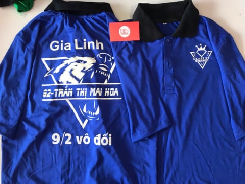 Áo lớp cổ bẻ - phản quang màu xanh bích