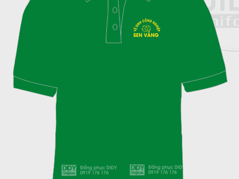 áo thun vệ sinh công nghiệp sen vàng, áo đồng phục