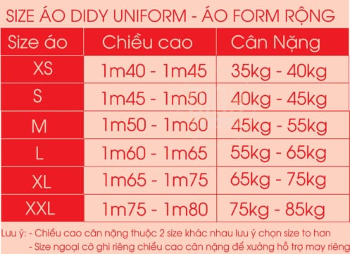 Cách chọn size áo phù hợp với bạn