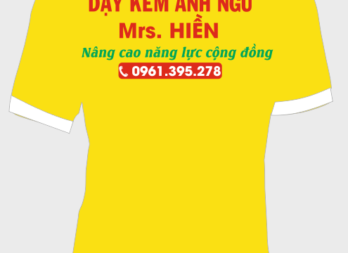 Áo thun trung tâm ngoại ngữ