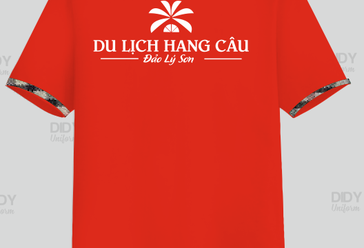 Áo thun nhân viên Du lịch Hang Câu - Lý Sơn