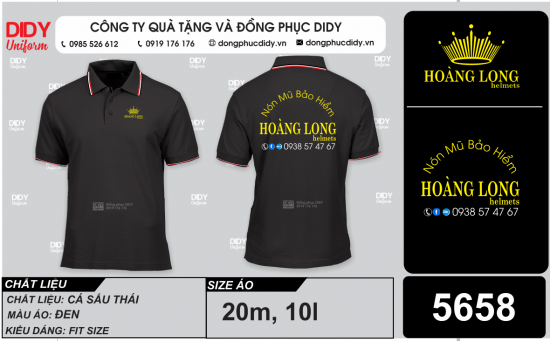 Đồng phục cửa hàng nón bảo hiểm Hoàng Long