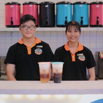 mau dong phuc quan tra sua