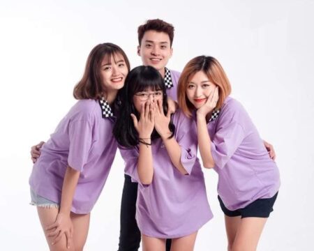 ao lop mau tim pastel