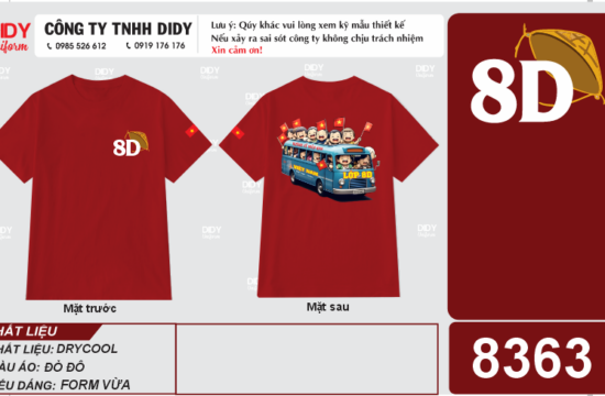 Áo lớp cổ tròn 8D