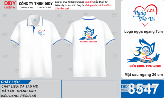 áo thun khội khóa 30 năm ngày ra trường