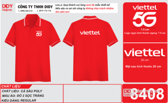 Áo thun nhân viên Viettel