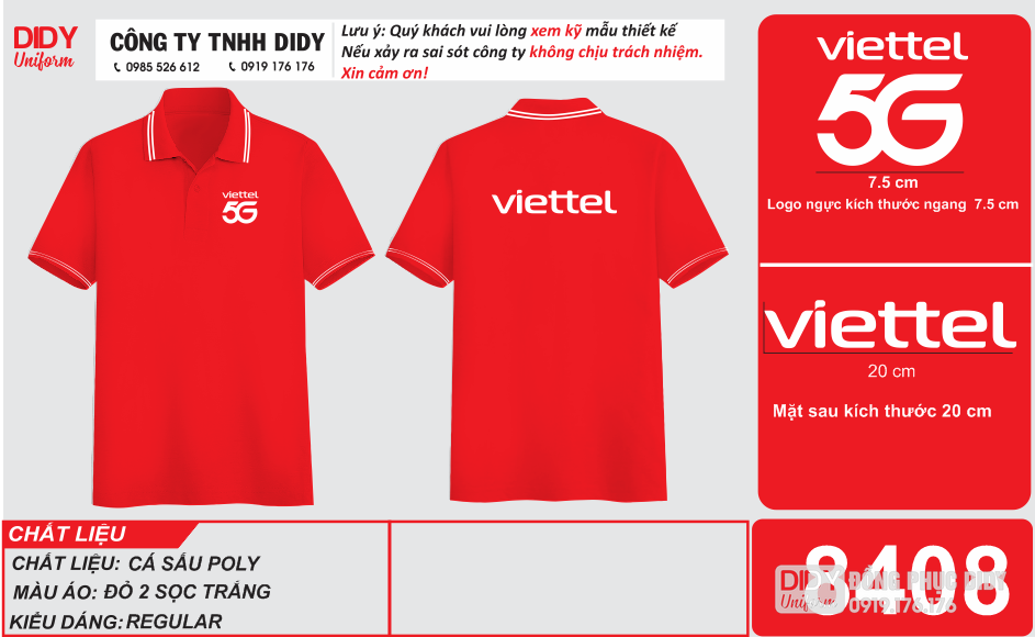 Áo thun nhân viên Viettel