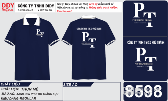 Áo thun công ty xây dựng Phú Thành